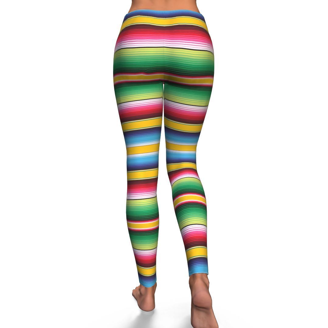 Serape Mexican Blanket Baja Pattern Print Pattern Women Leggings-grizzshop