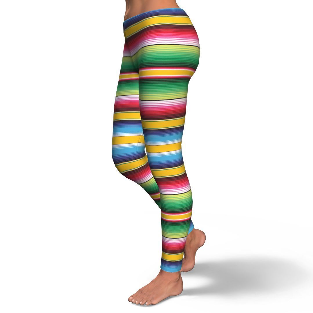 Serape Mexican Blanket Baja Pattern Print Pattern Women Leggings-grizzshop