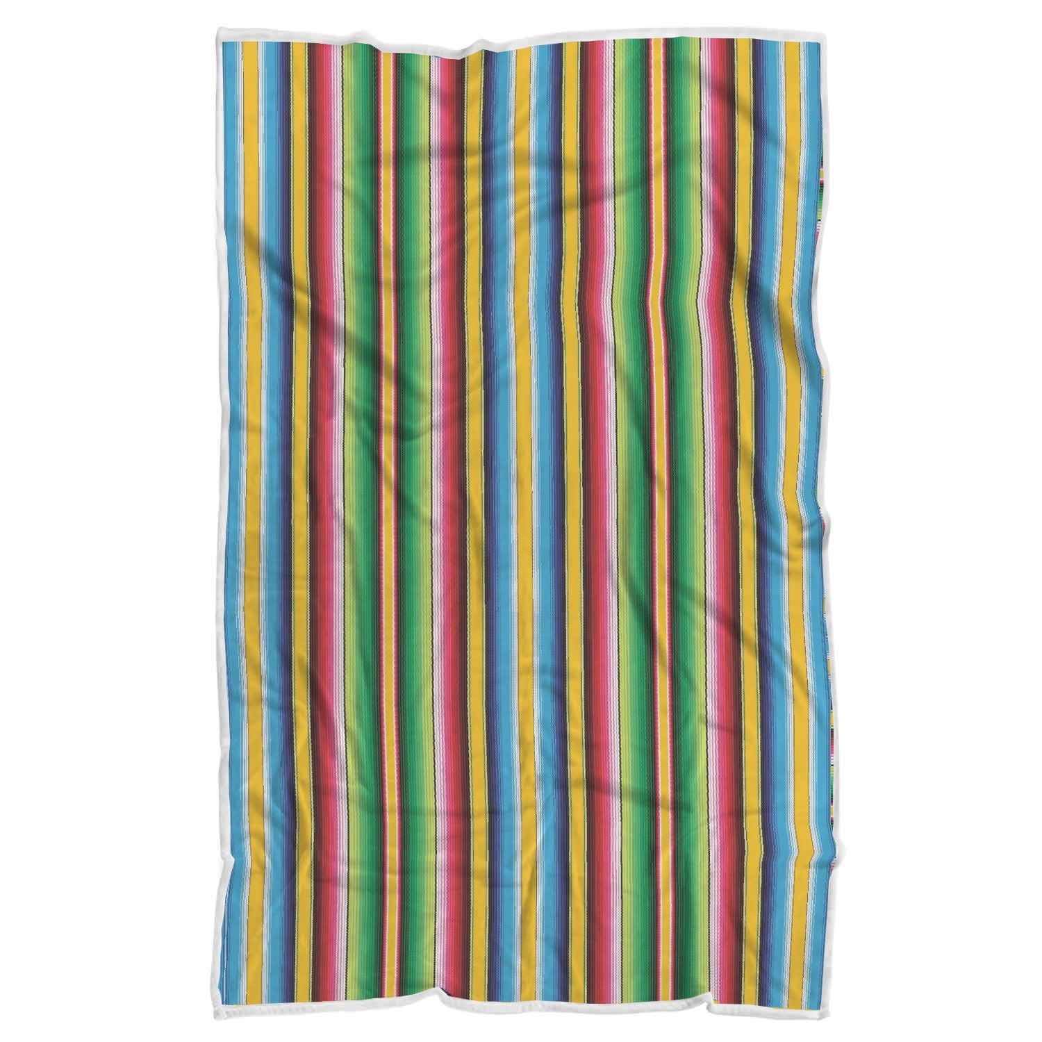 Serape Mexican Blanket Baja Pattern Print Throw Blanket-grizzshop
