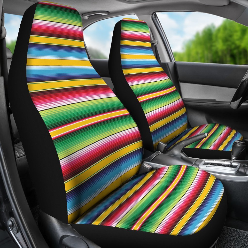 Serape Mexican Blanket Baja Pattern Print Universal Fit Car Seat Cover-grizzshop
