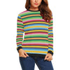 Serape Mexican Blanket Baja Pattern Print Women Crewneck Sweatshirt-grizzshop