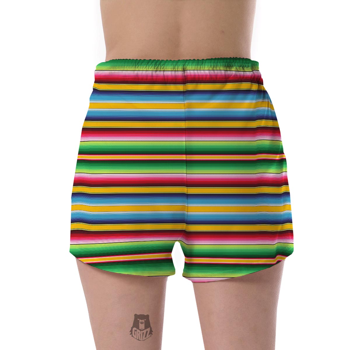 Serape Mexican Blanket Baja Pattern Print Women's Shorts-grizzshop