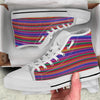 Serape Mexican Colorful Print Pattern White High Top Shoes-grizzshop