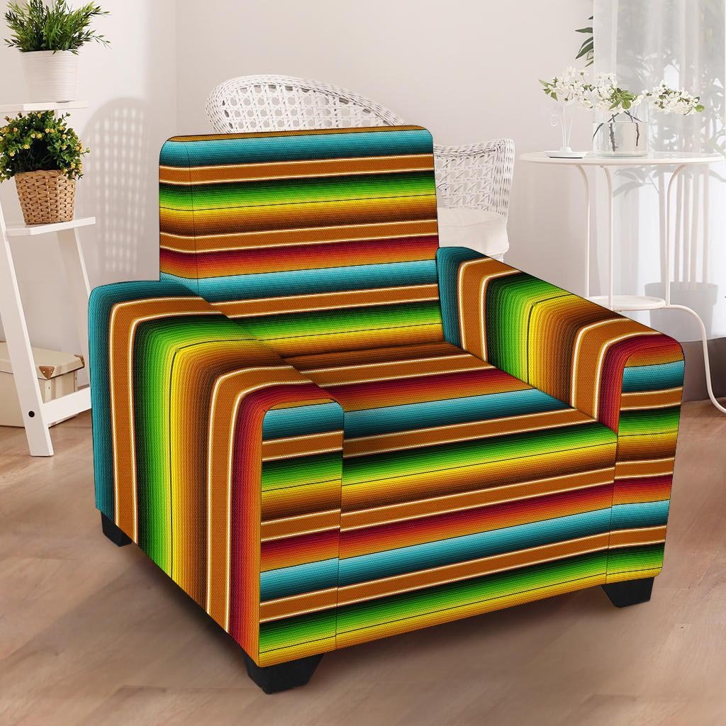 Serape Print Armchair Cover-grizzshop