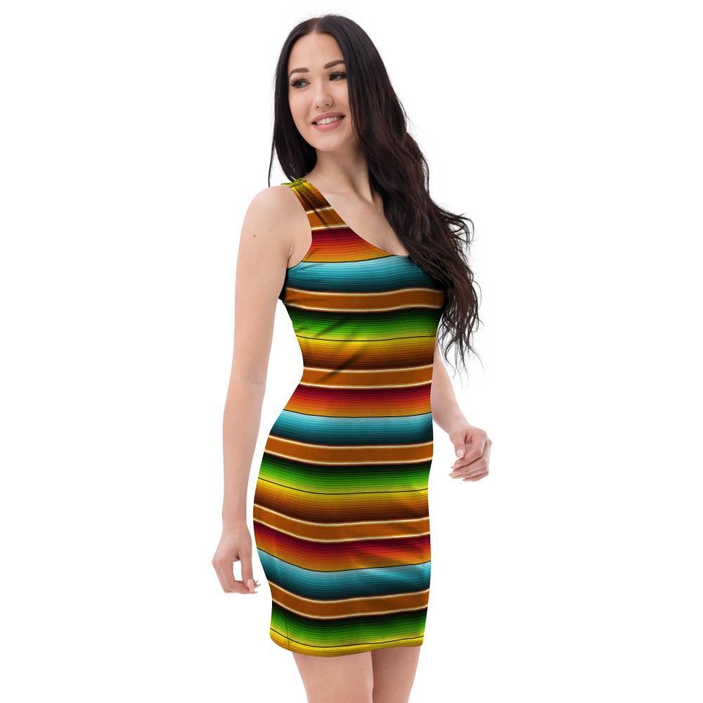 Serape Print Bodycon Dress-grizzshop