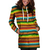 Serape Print Hoodie Dress-grizzshop