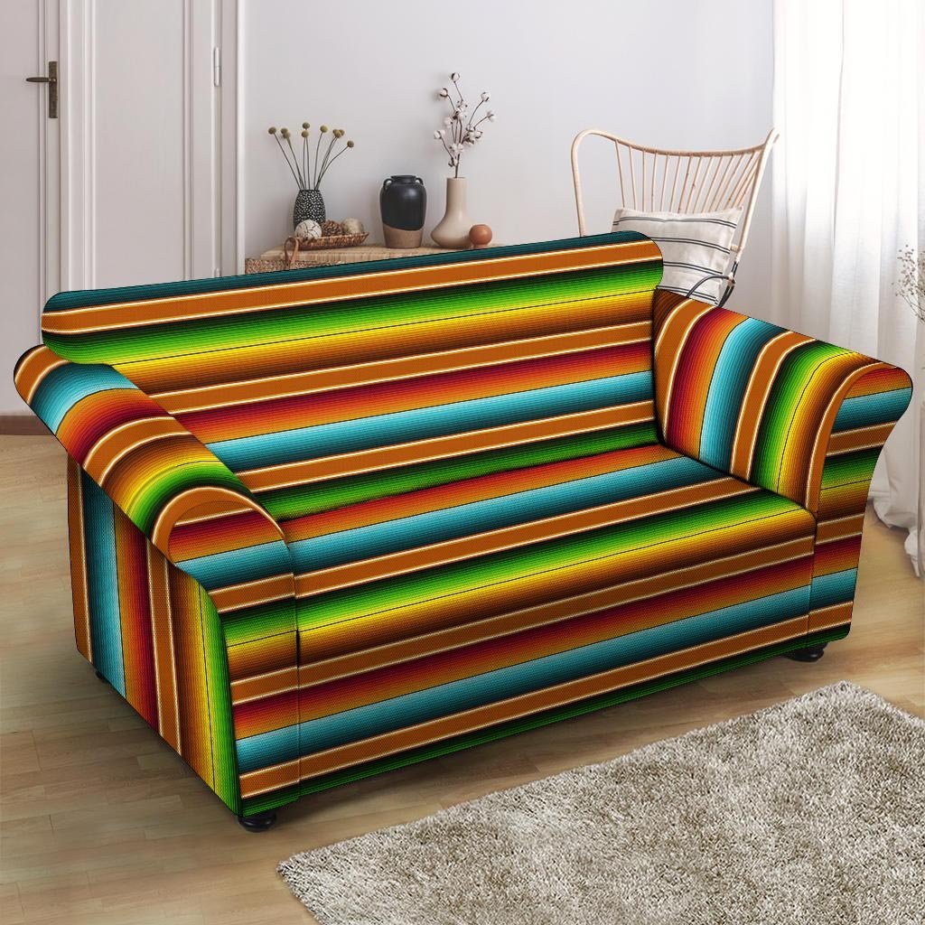 Serape Print Loveseat Cover-grizzshop