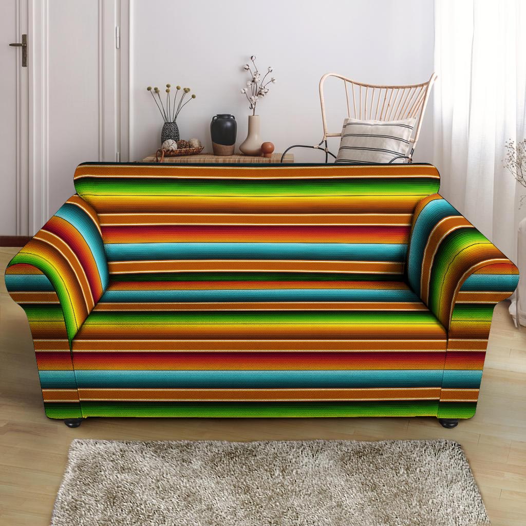 Serape Print Loveseat Cover-grizzshop