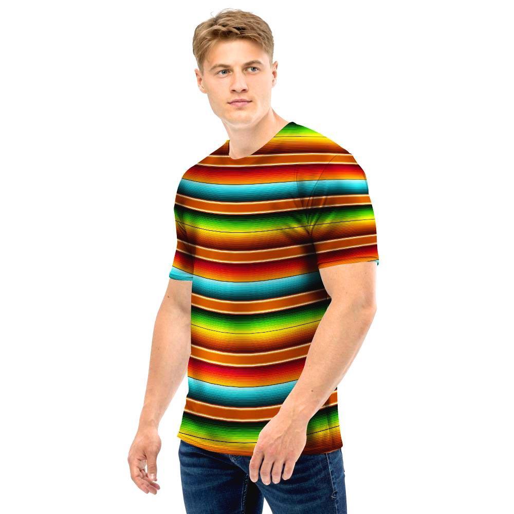 Serape Print Men T Shirt-grizzshop