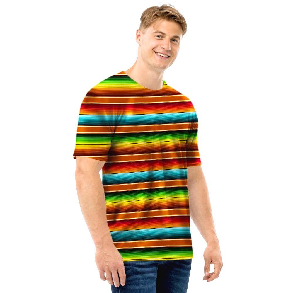 Serape Print Men T Shirt-grizzshop