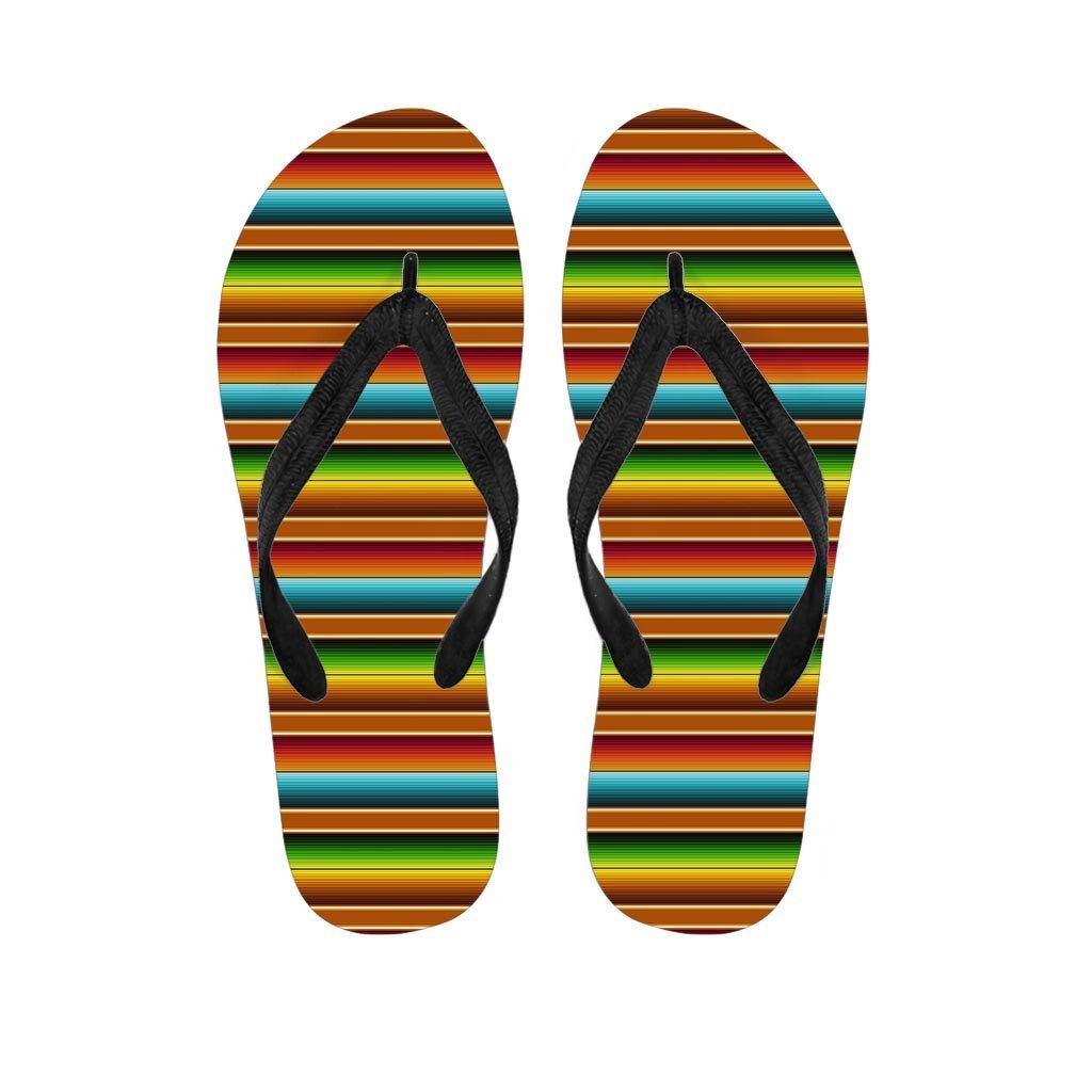 Serape Print Men's Flip Flops-grizzshop