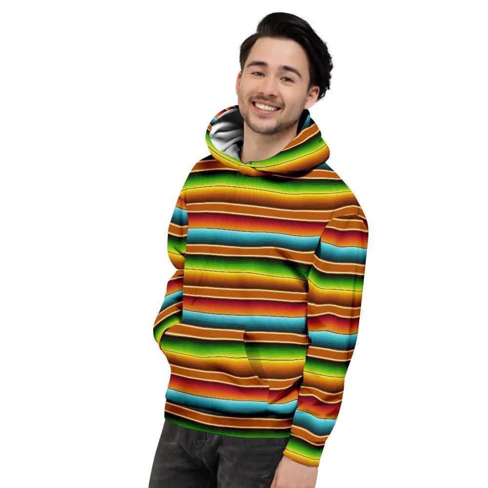 Serape Print Men's Hoodie-grizzshop