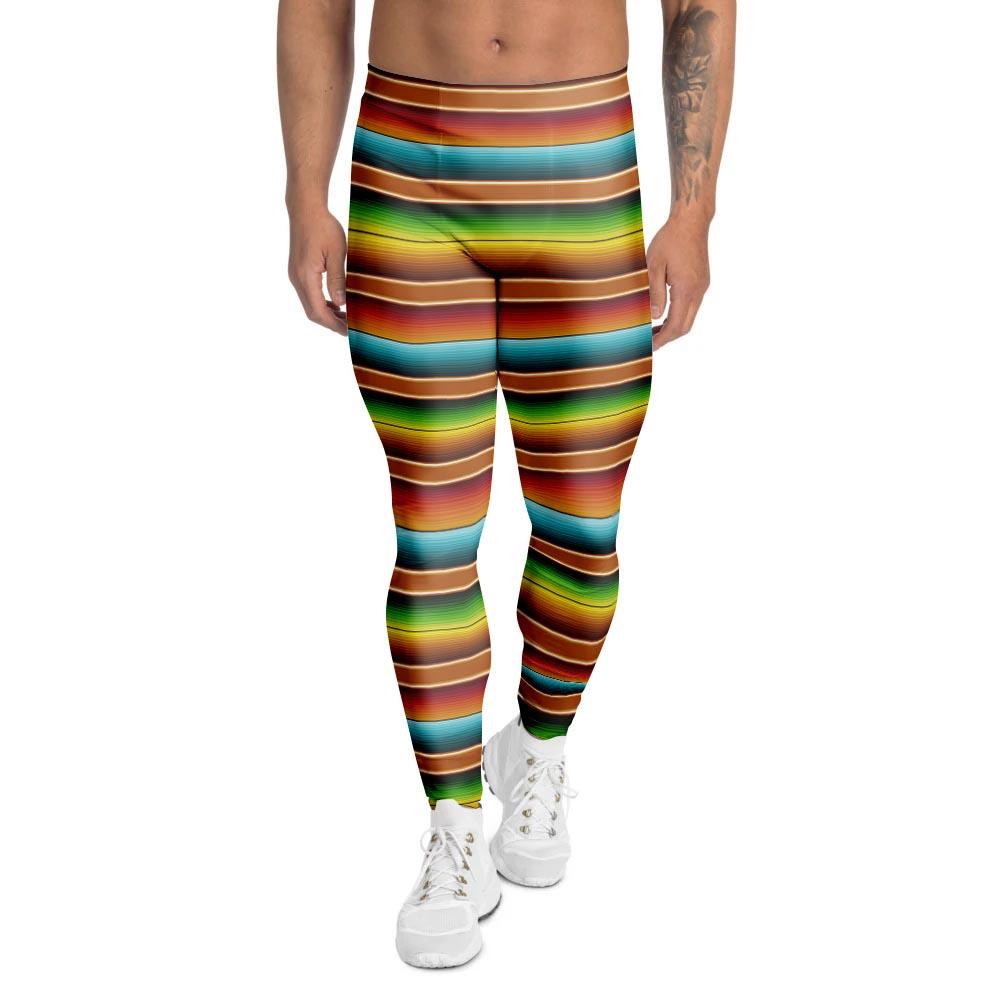 Serape Print Men's Leggings-grizzshop