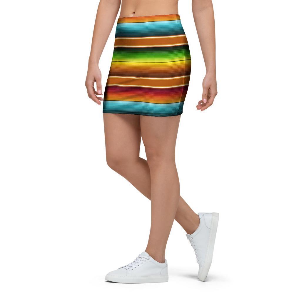 Serape Print Mini Skirt-grizzshop