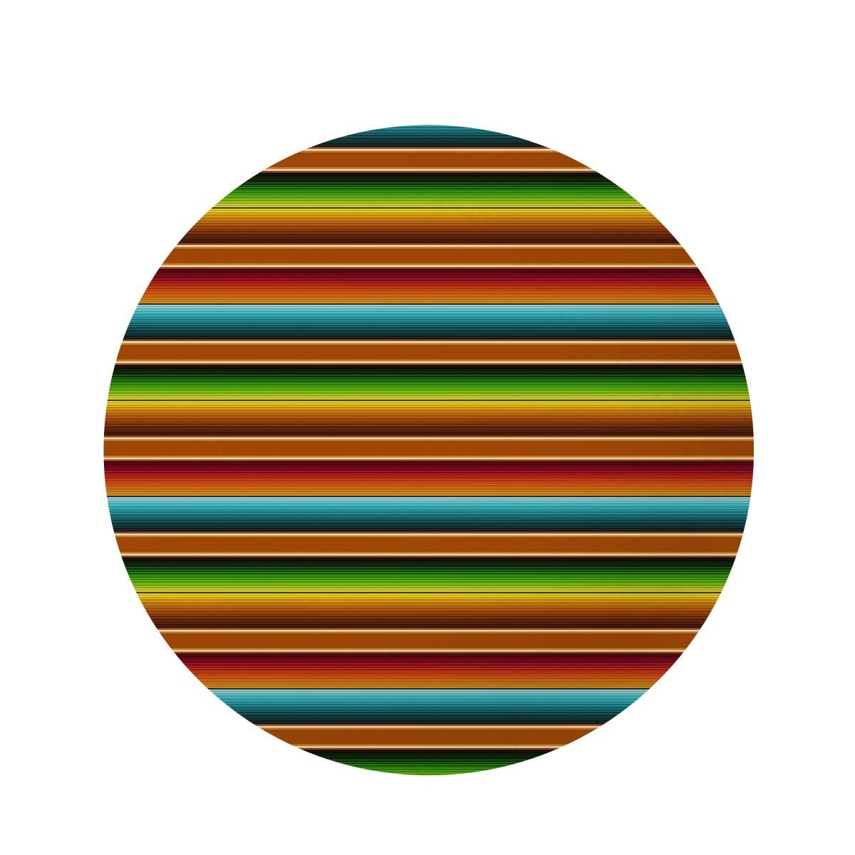 Serape Print Round Rug-grizzshop