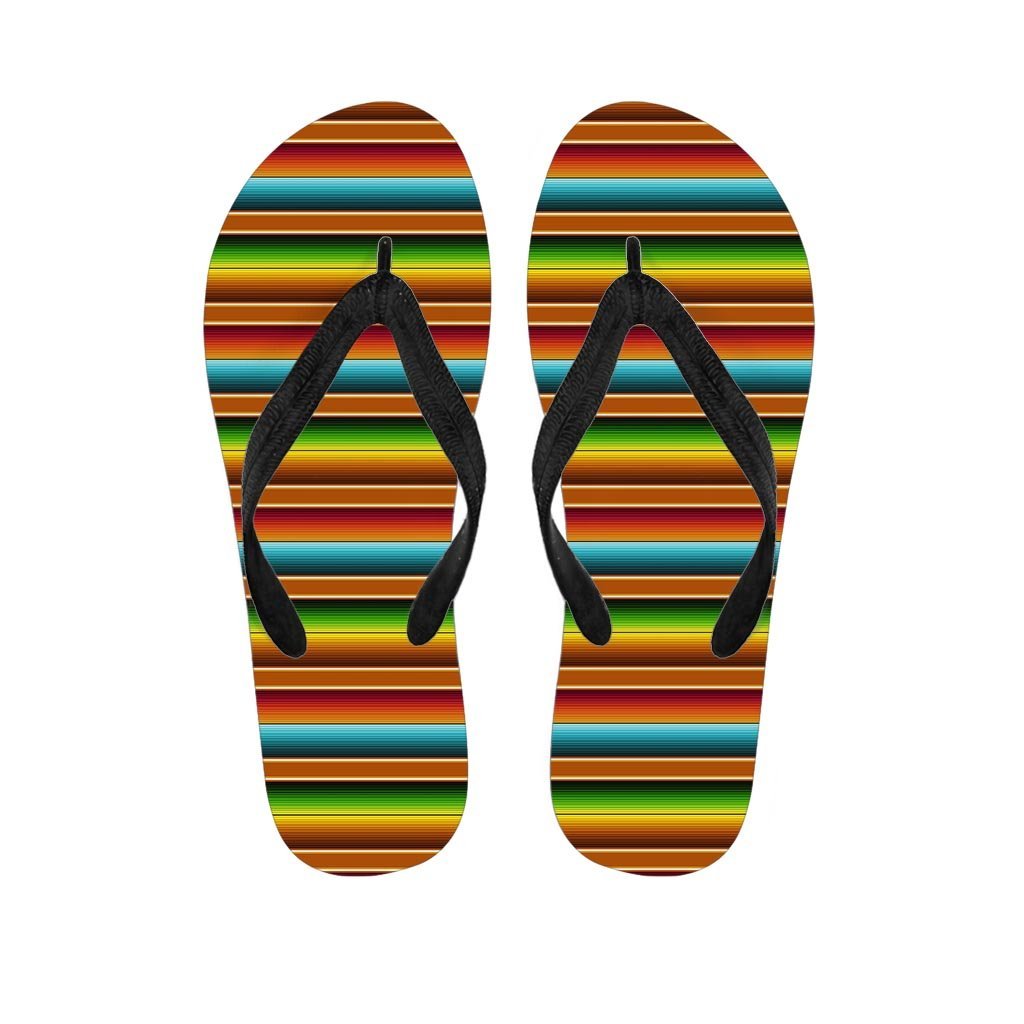 Serape Print Women's Flip Flops-grizzshop