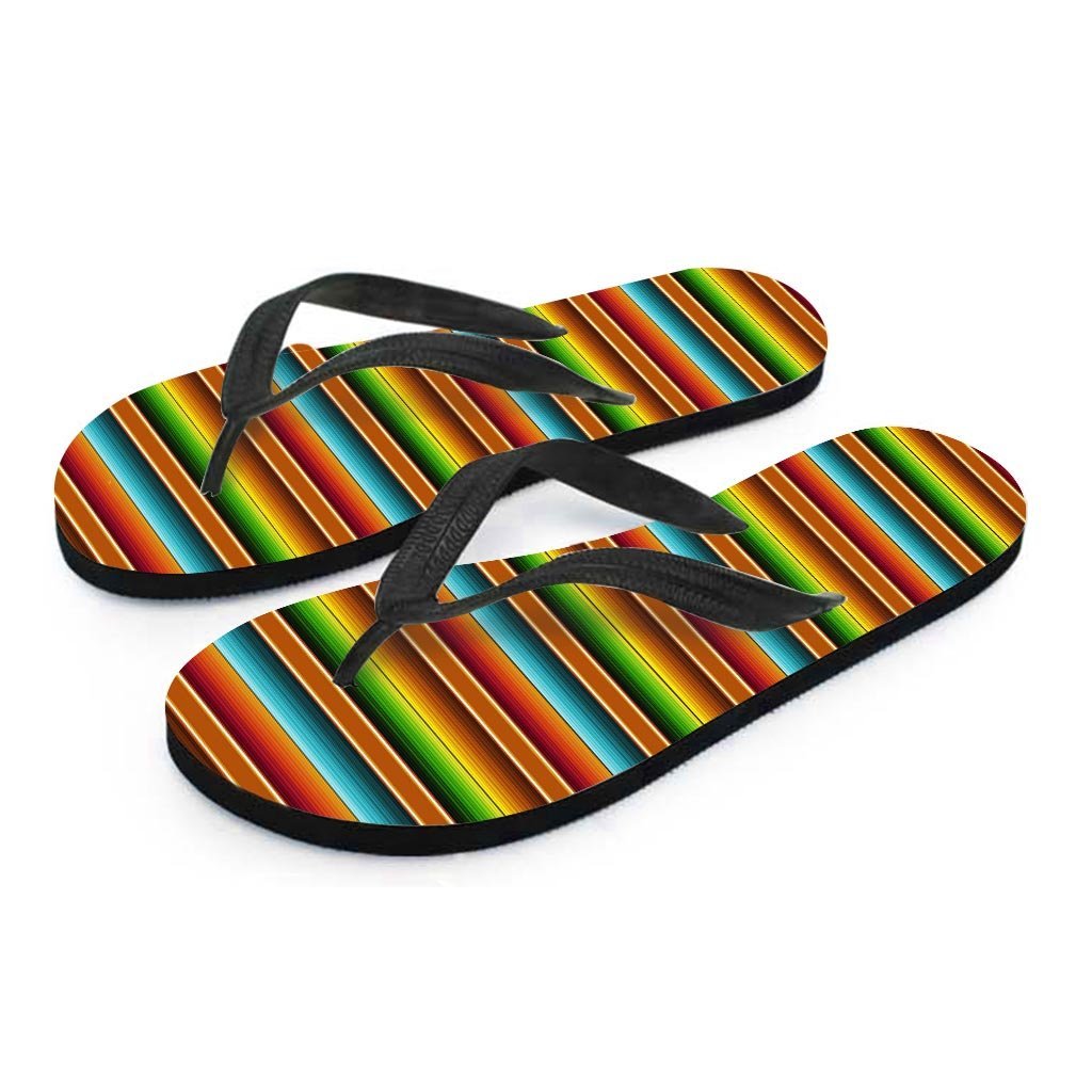 Serape Print Women's Flip Flops-grizzshop