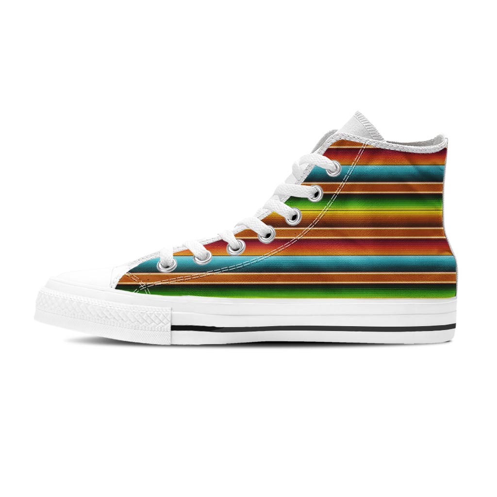 Serape Print Women's High Top Shoes-grizzshop