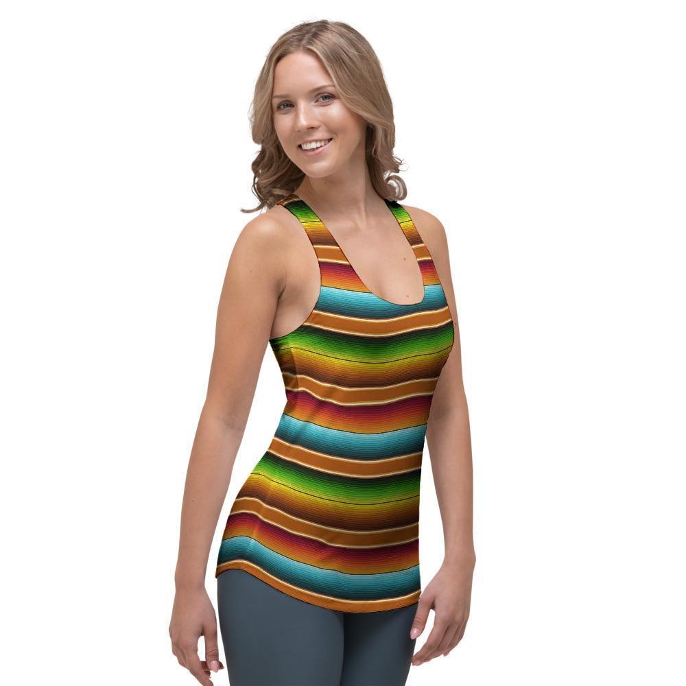 Serape Print Women's Racerback Tank Top-grizzshop