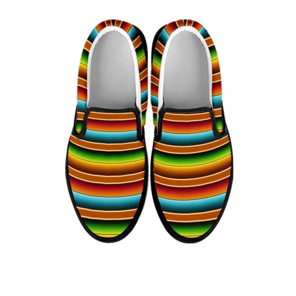 Serape Print Women's Slip On Sneakers-grizzshop
