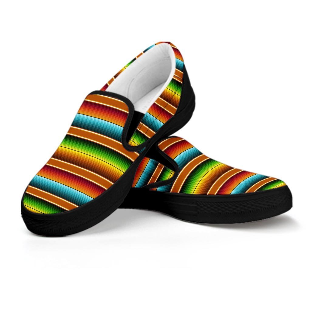 Serape Print Women's Slip On Sneakers-grizzshop