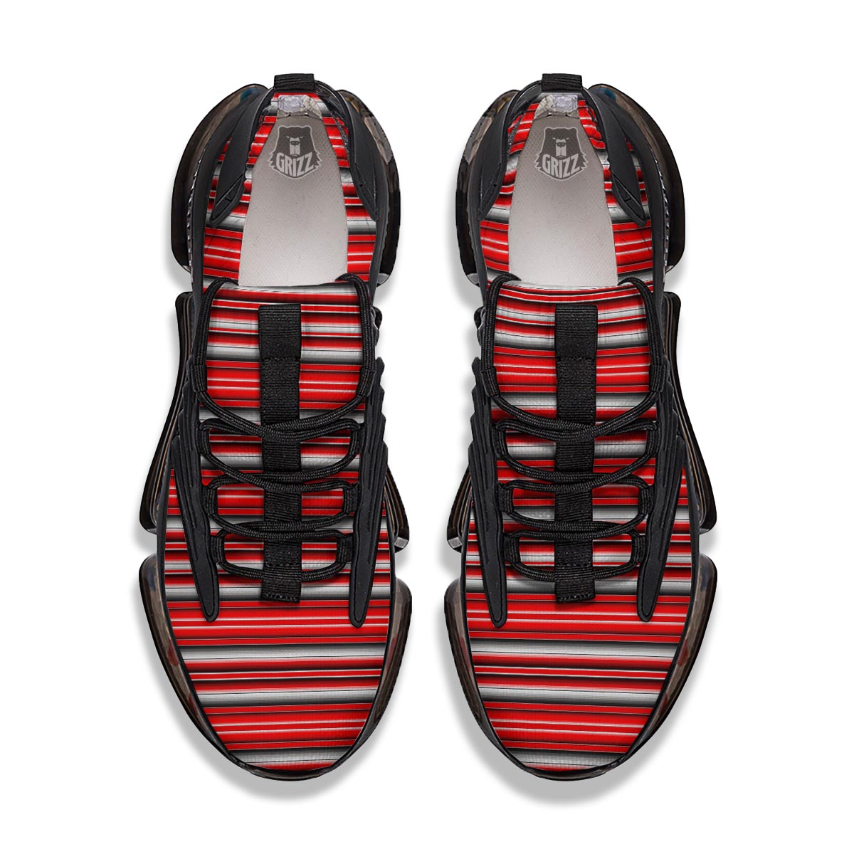 Serape Tribal Mexican Print Pattern Black Gym Shoes-grizzshop