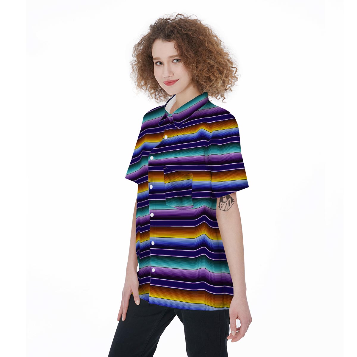 Serape Women's Short Sleeve Shirts-grizzshop