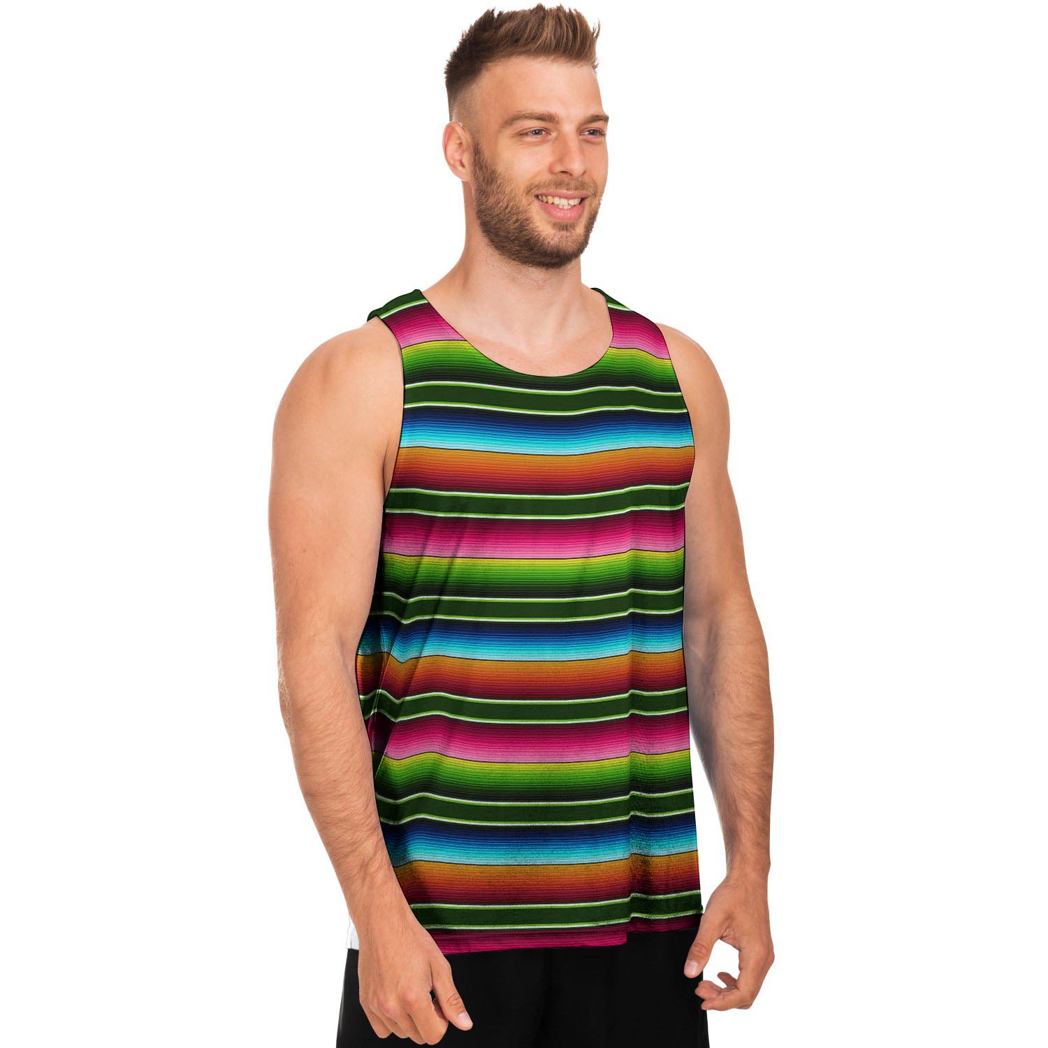 Serape Baja Mexican Men's Tank Tops-grizzshop