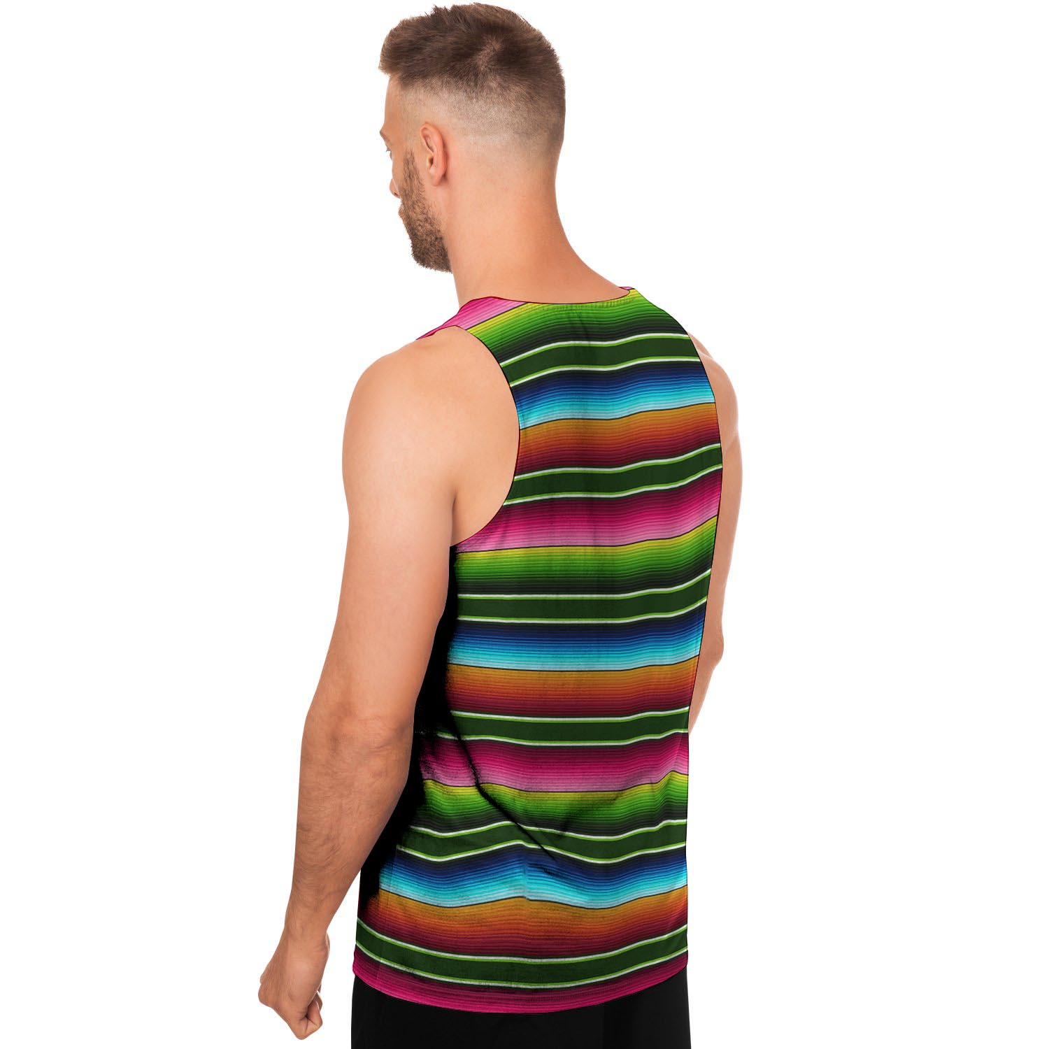 Serape Baja Mexican Men's Tank Tops-grizzshop