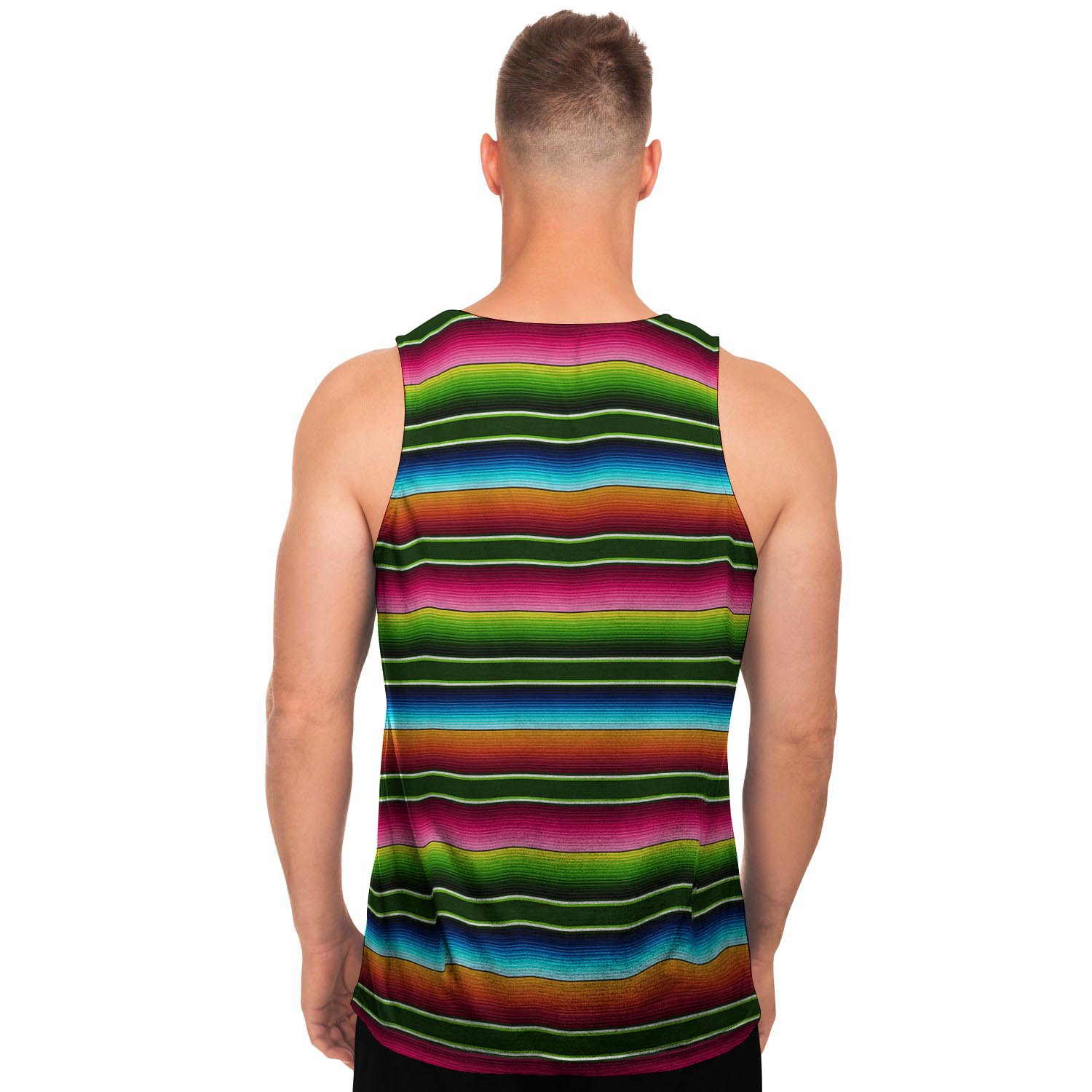 Serape Baja Mexican Men's Tank Tops-grizzshop