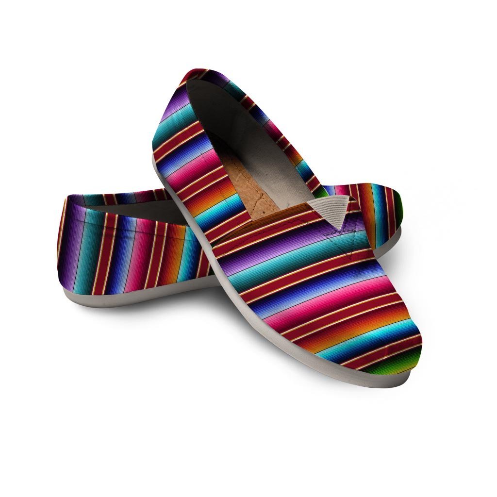 Serape Baja Print Canvas Shoes-grizzshop