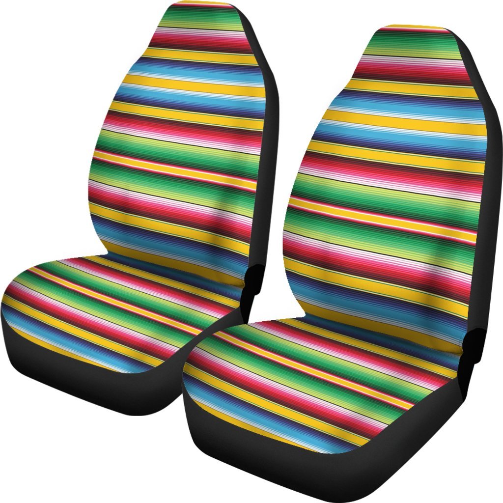 Serape Mexican Blanket Baja Pattern Print Universal Fit Car Seat Cover-grizzshop