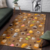 Set Coffee Pattern Print Floor Mat-grizzshop