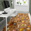 Set Coffee Pattern Print Floor Mat-grizzshop