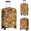 Set Coffee Pattern Print Luggage Cover Protector-grizzshop