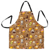 Set Coffee Pattern Print Men's Apron-grizzshop