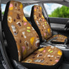 Set Coffee Pattern Print Universal Fit Car Seat Covers-grizzshop