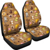 Set Coffee Pattern Print Universal Fit Car Seat Covers-grizzshop