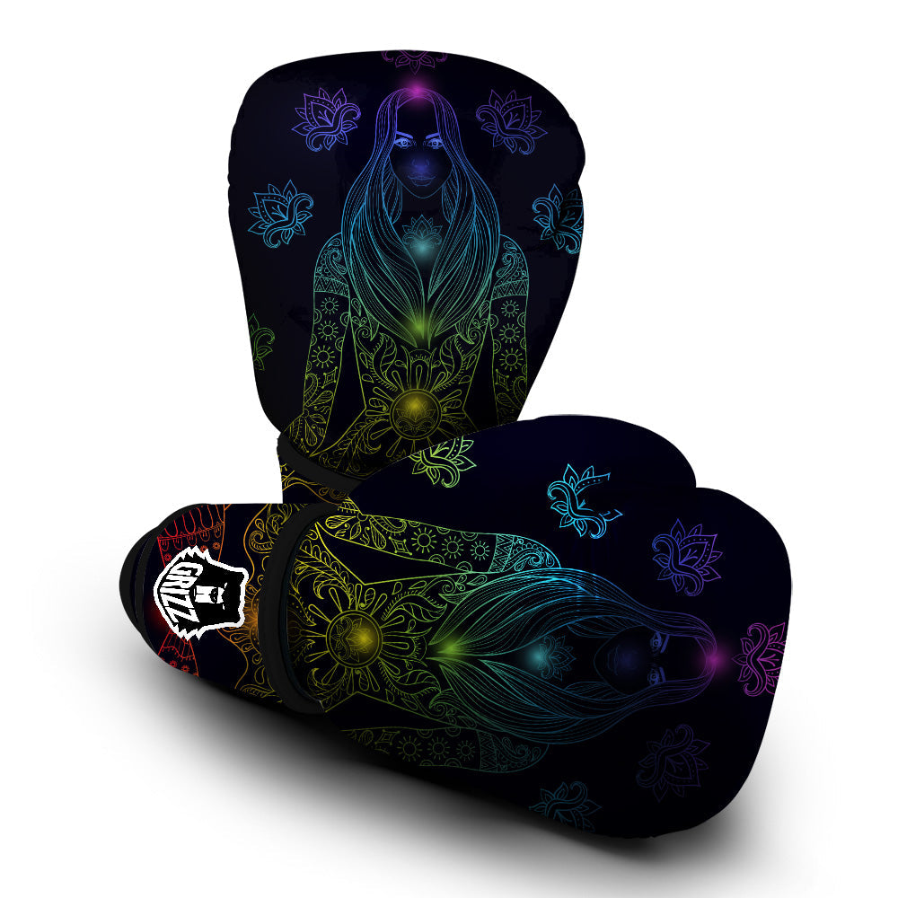 Seven Chakras Bohemian Print Boxing Gloves-grizzshop