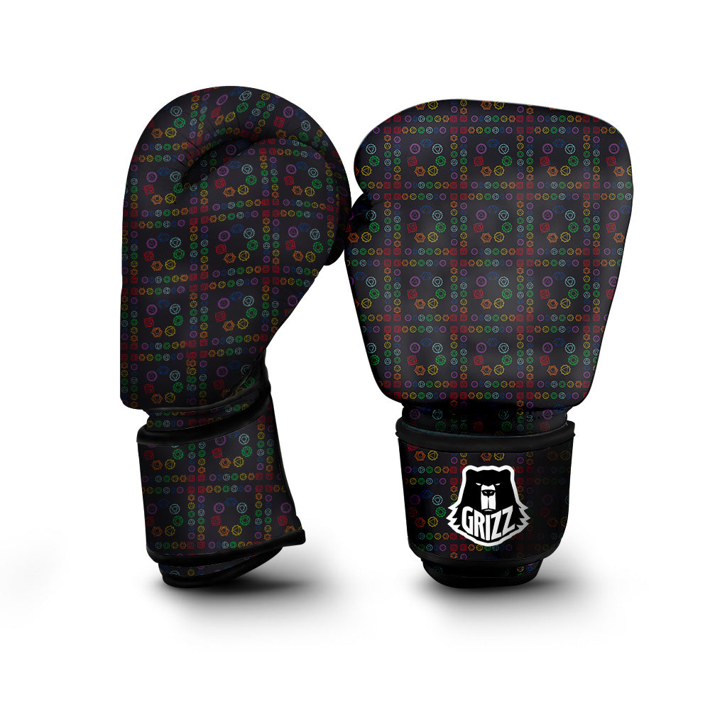 Seven Chakras Colorful Print Pattern Boxing Gloves-grizzshop