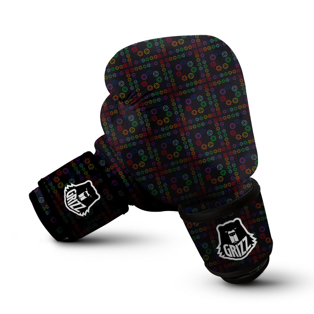 Seven Chakras Colorful Print Pattern Boxing Gloves-grizzshop
