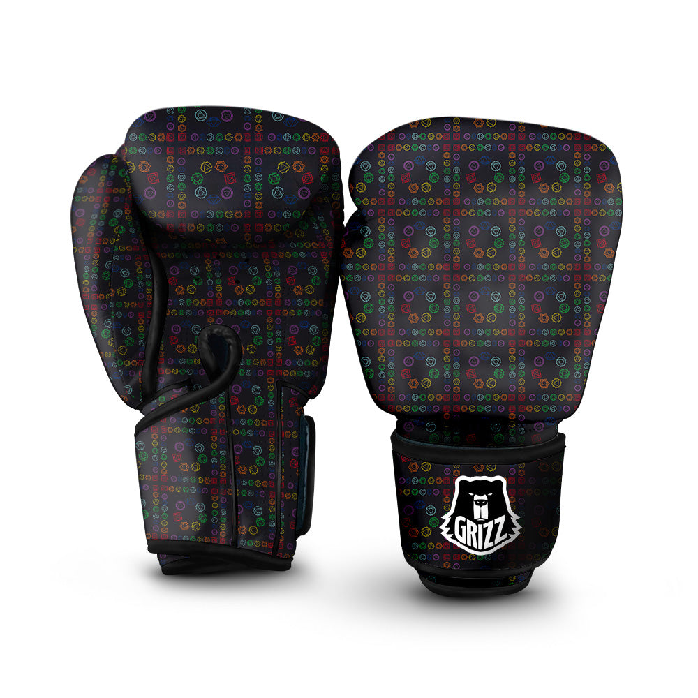 Seven Chakras Colorful Print Pattern Boxing Gloves-grizzshop