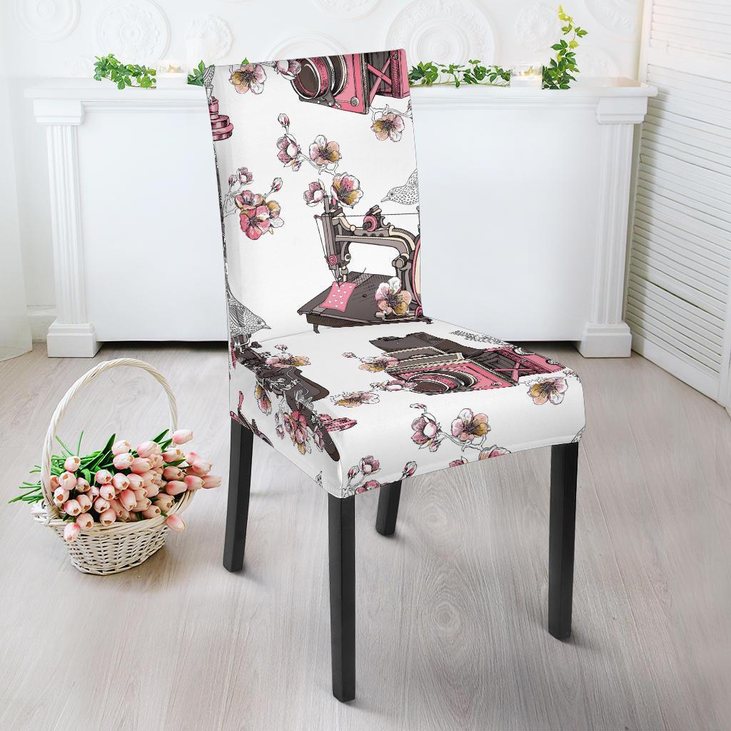 Sewing Machine Print Pattern Chair Cover-grizzshop