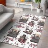 Sewing Machine Print Pattern Floor Mat-grizzshop