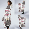 Sewing Machine Print Pattern Hooded Blanket-grizzshop