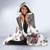 Sewing Machine Print Pattern Hooded Blanket-grizzshop