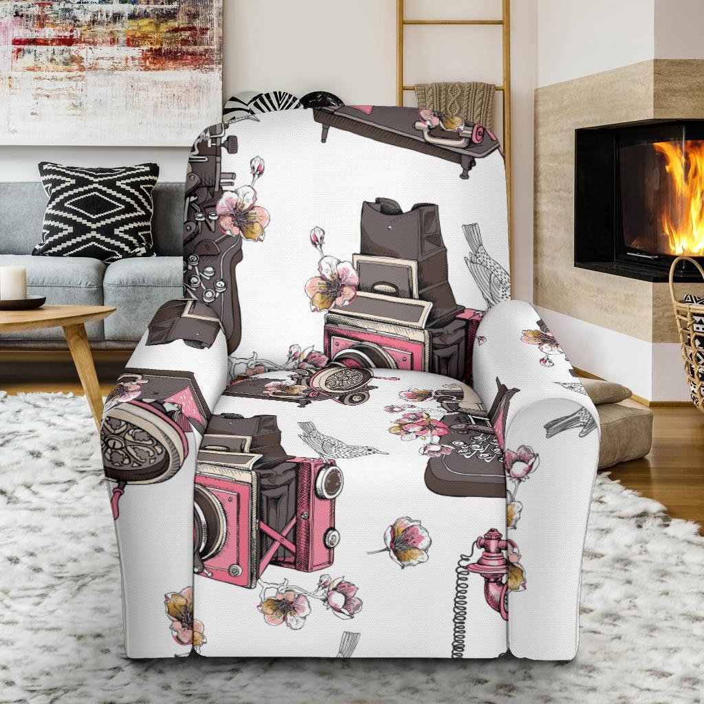 Sewing Machine Print Pattern Recliner Cover-grizzshop