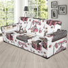 Sewing Machine Print Pattern Sofa Covers-grizzshop