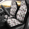 Sewing Machine Print Pattern Universal Fit Car Seat Cover-grizzshop