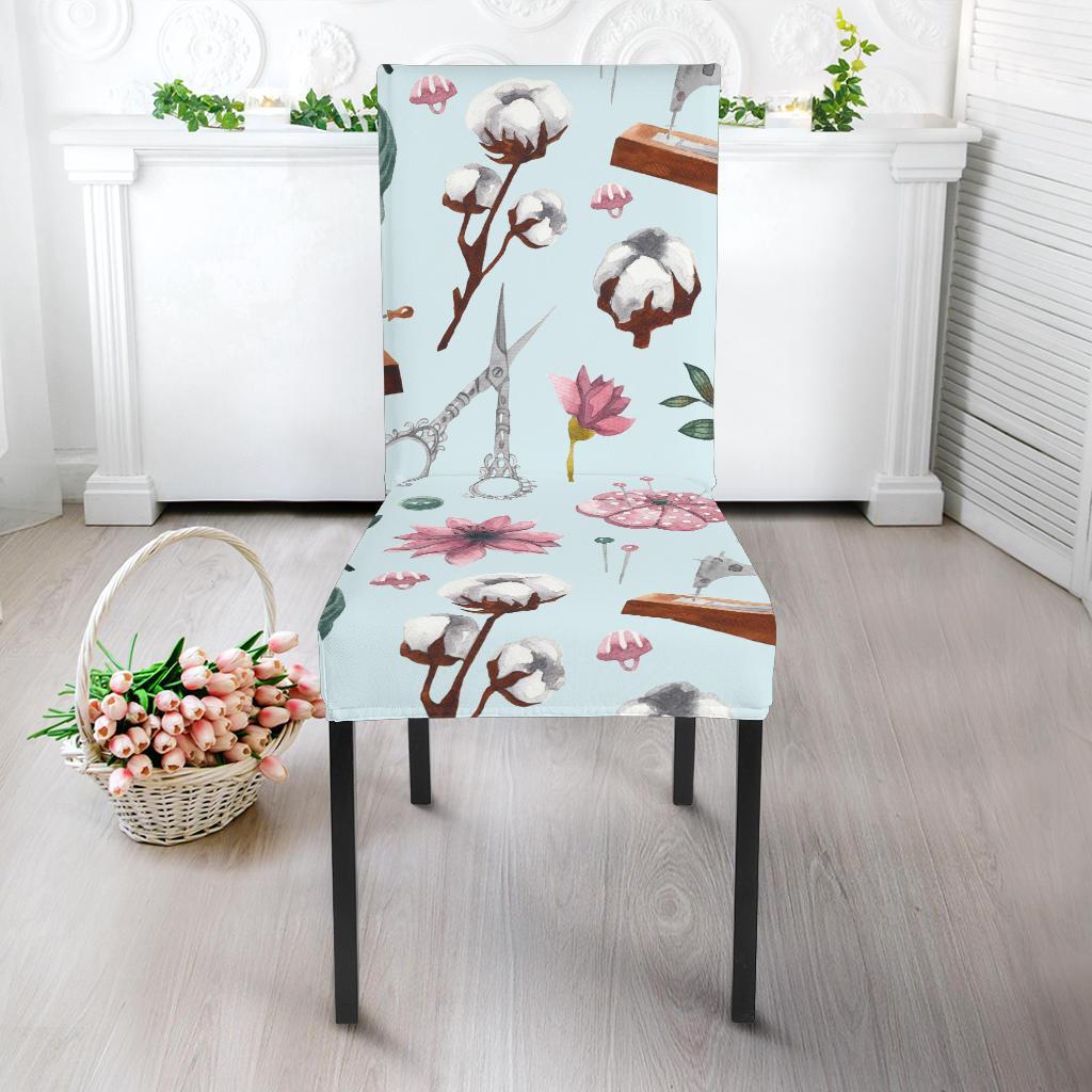 Sewing Pattern Print Chair Cover-grizzshop